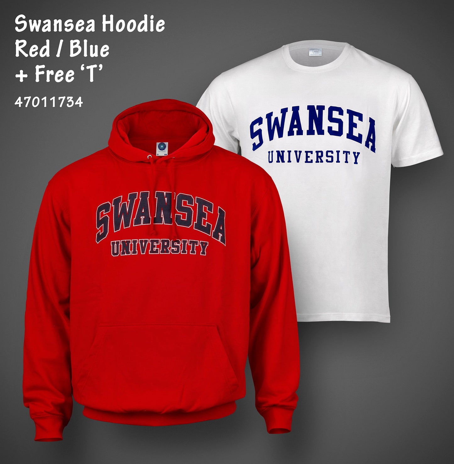SALE- Swansea University Hoodie Twin Pack - Classic Curved