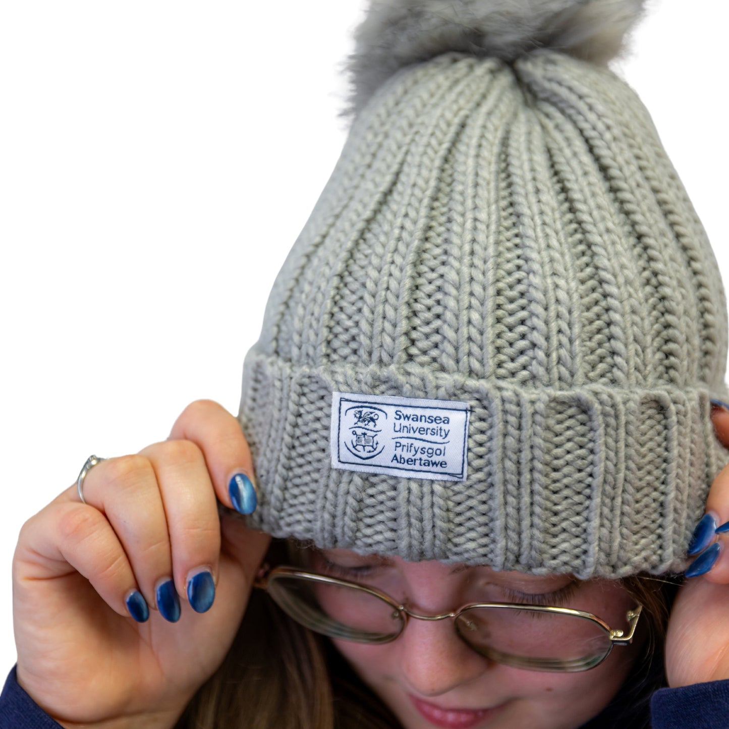 Swansea University-Pom Pom Chunky Beanie