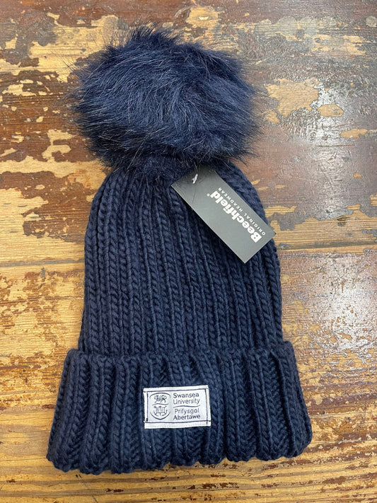 Swansea University-Pom Pom Chunky Beanie