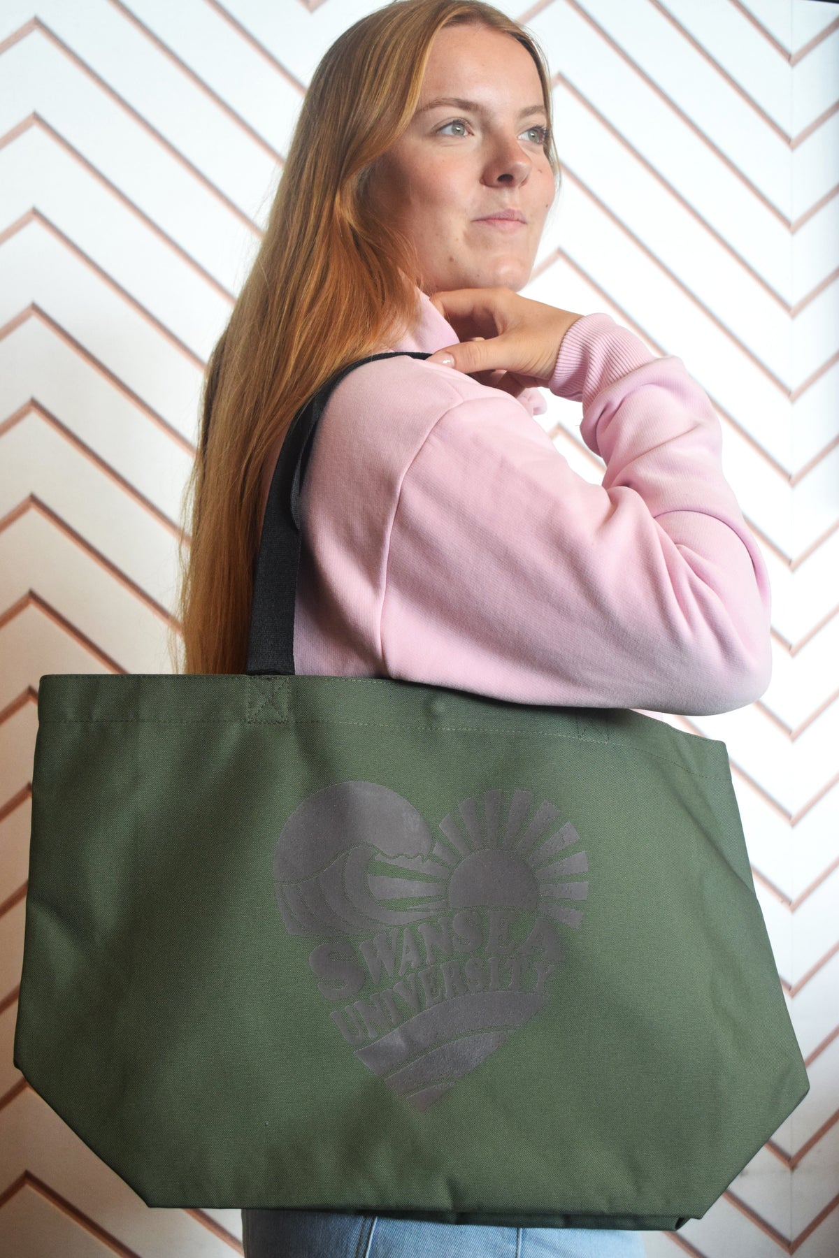 Carryall Green Tote Bag - Swansea Uni