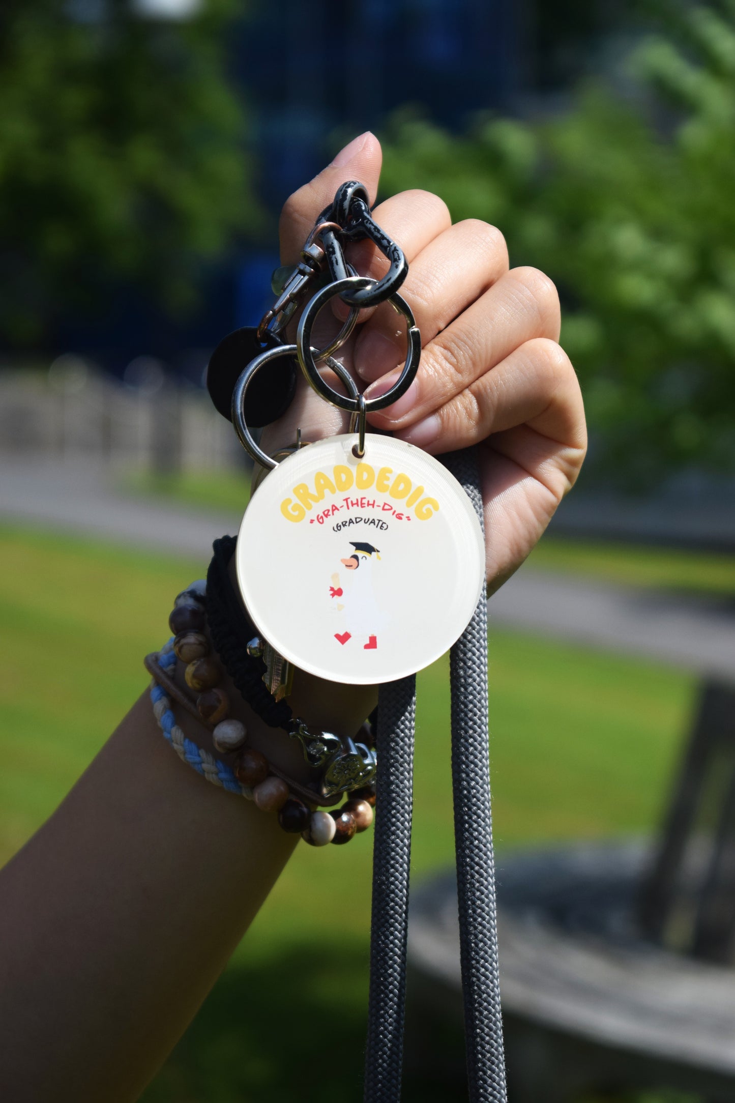 Swansea University Graduation Swan Keyring