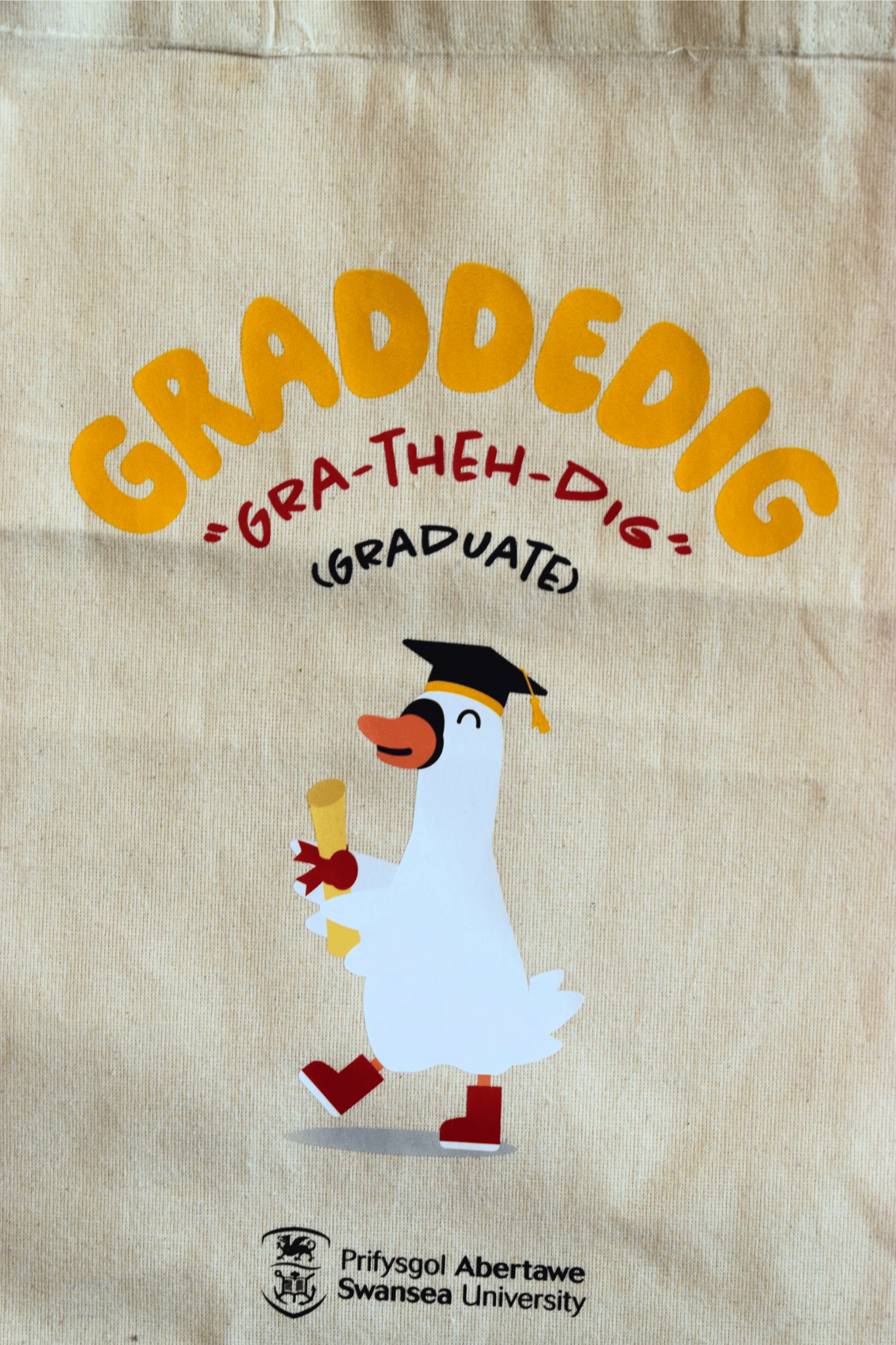 Swansea University Graduation Swan Totebag