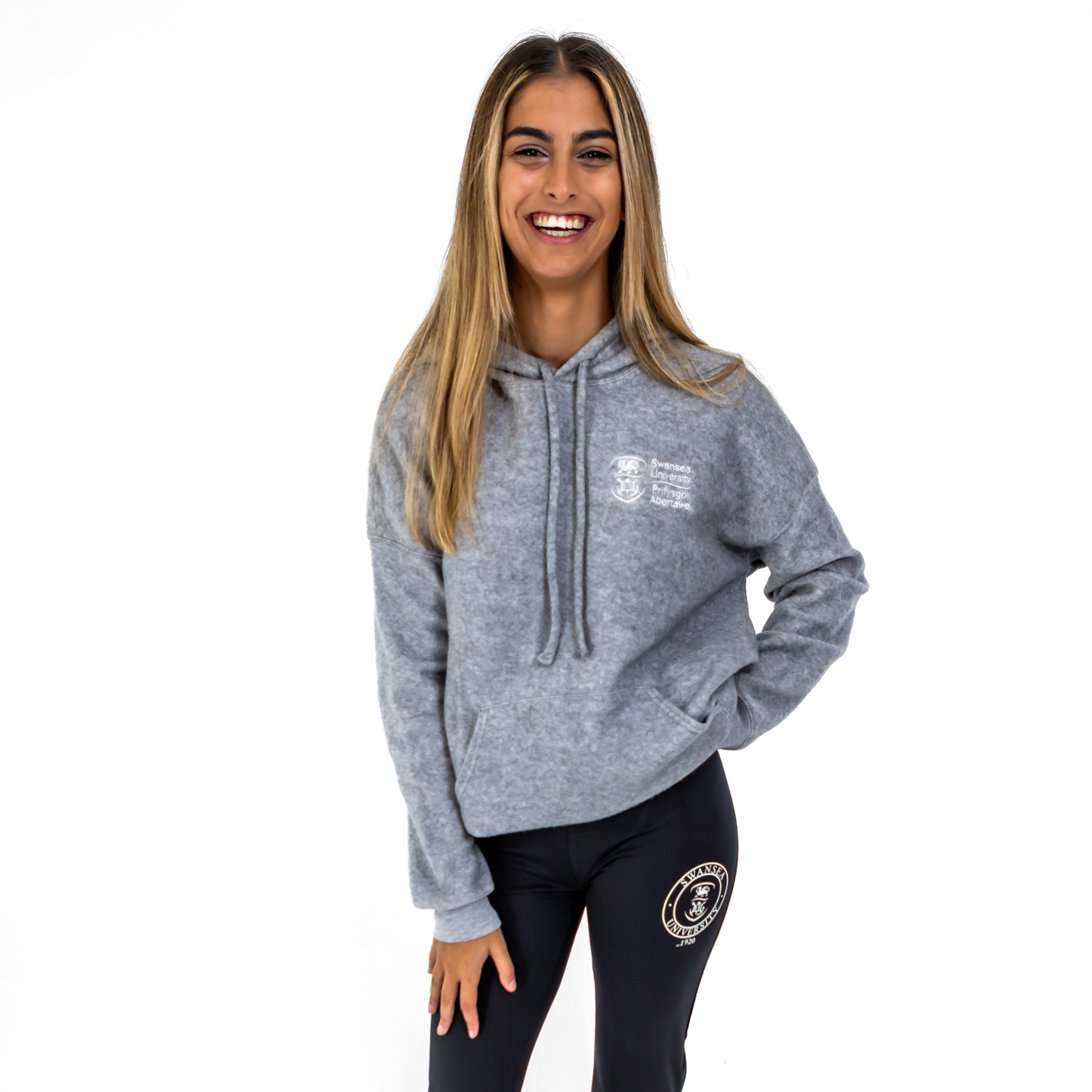 Swansea University Hoodie - Suede Effect