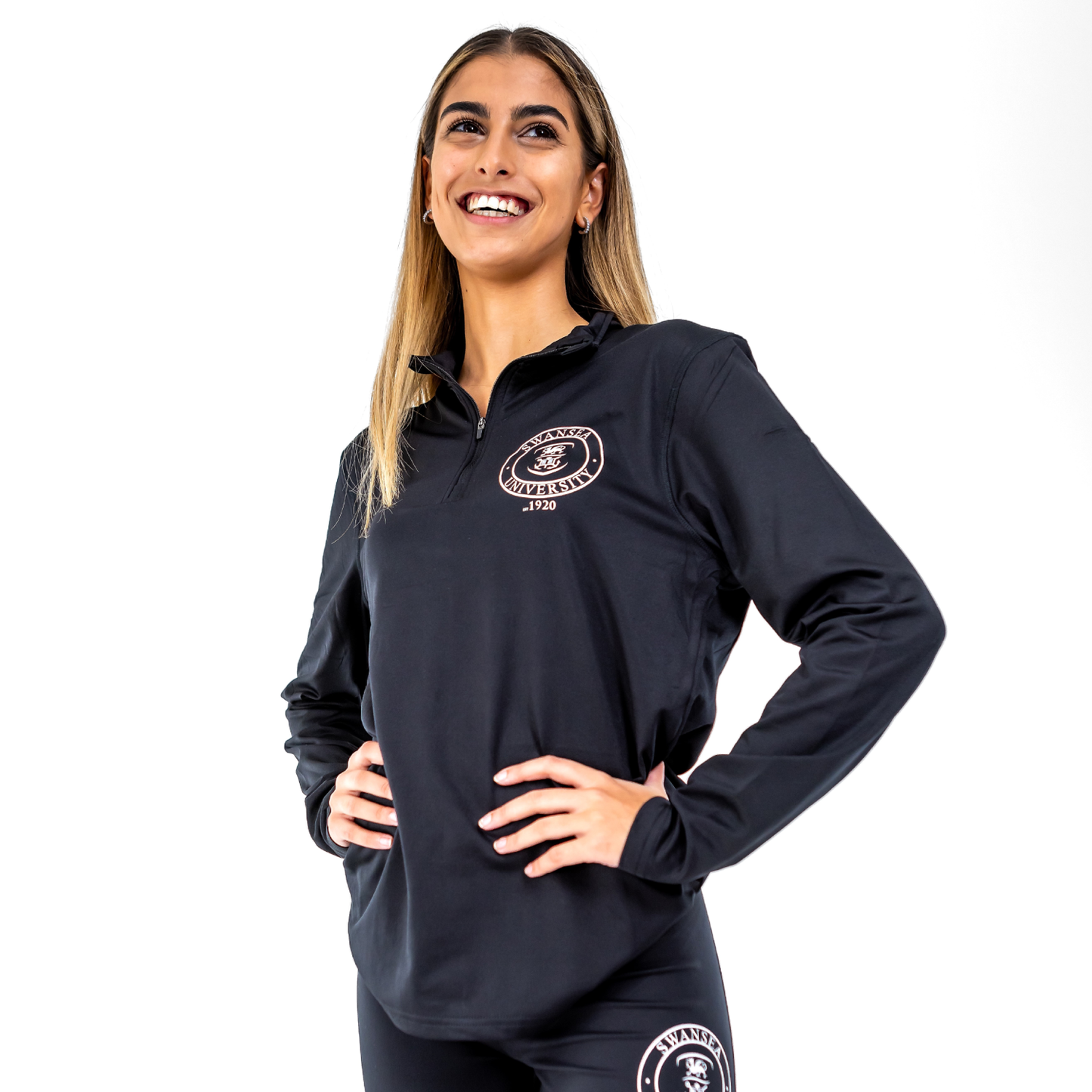 Swansea University Long Sleeve - Zip Neck