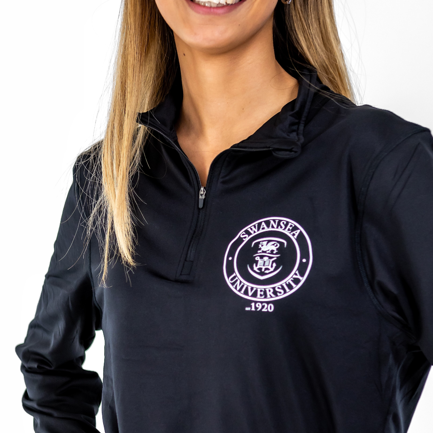 Swansea University Long Sleeve - Zip Neck