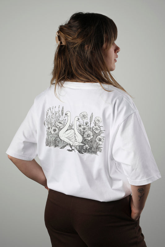 SALE- Swansea University Tee - Swan Illustration