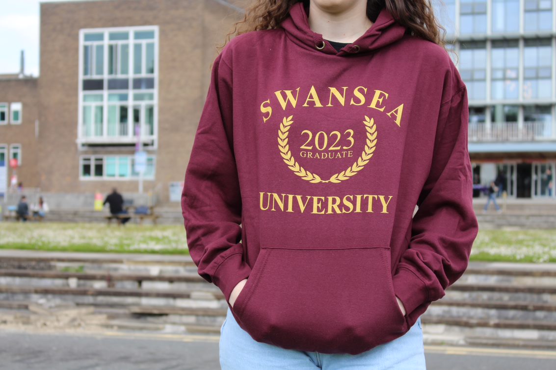 SALE-Swansea University 2023 Graduate Hoodie & T-Shirt Bundle - Laurel