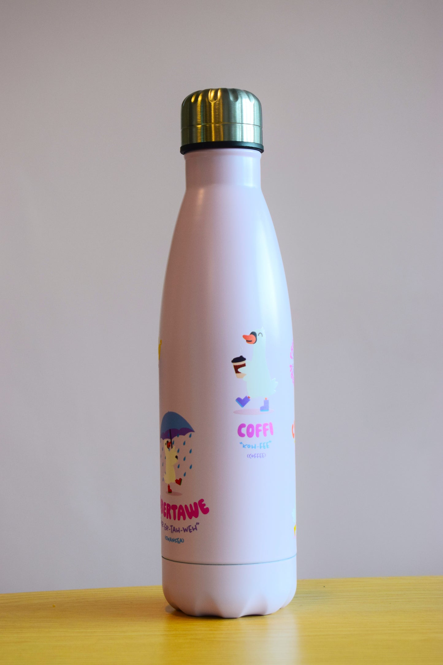 Swansea University Swan Design Water Bottle