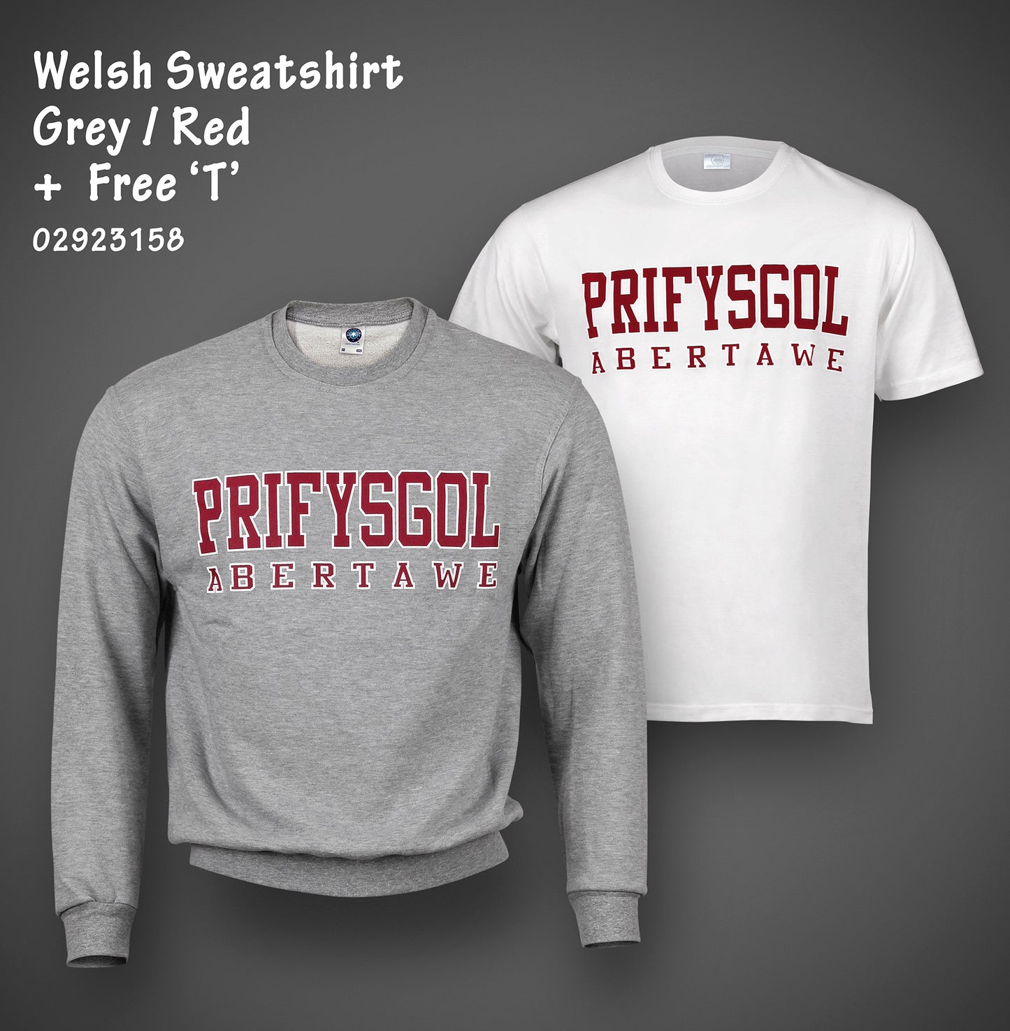 Prifysgol Abertawe Sweatshirt Twin Pack - Classic Curved