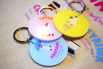 Swansea University Swan Design Keyring