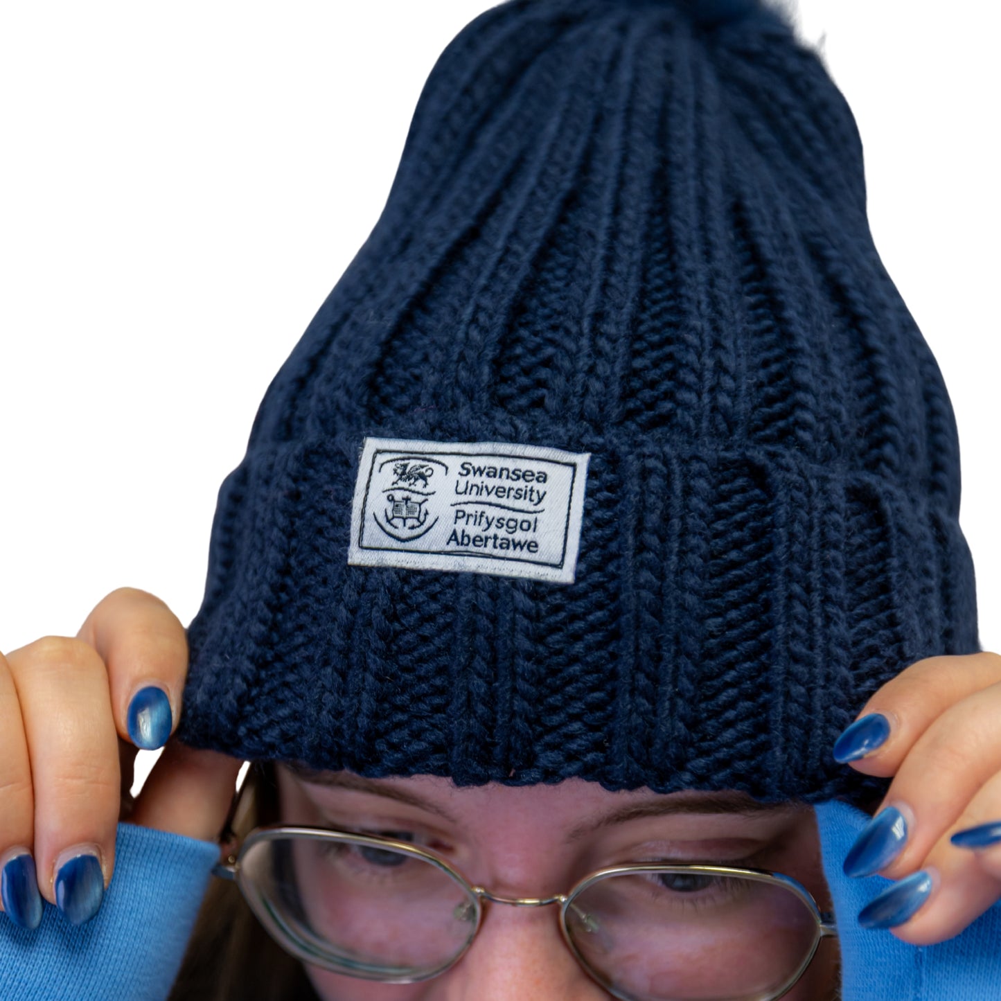 Swansea University-Pom Pom Chunky Beanie