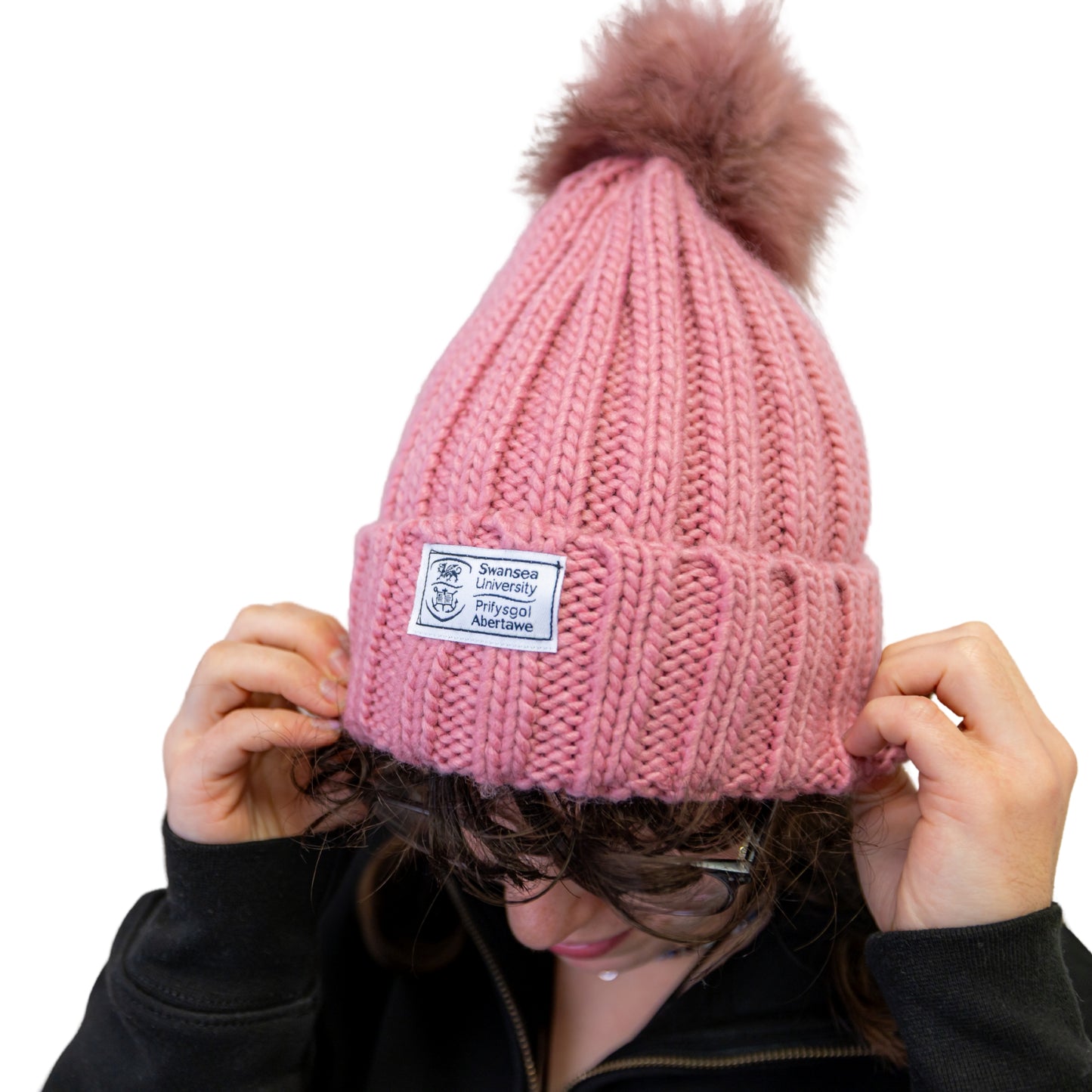 Swansea University-Pom Pom Chunky Beanie