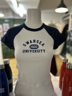 Swansea Uni - Crop Raglan T-Shirt