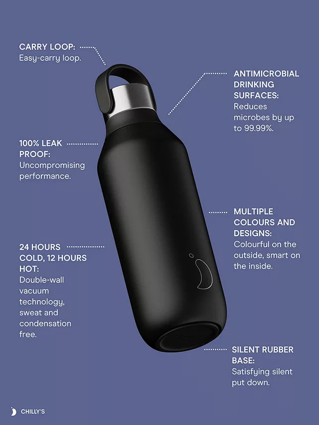 Chilly's Swansea University branded Insulated Leak-Proof 500ml bottle