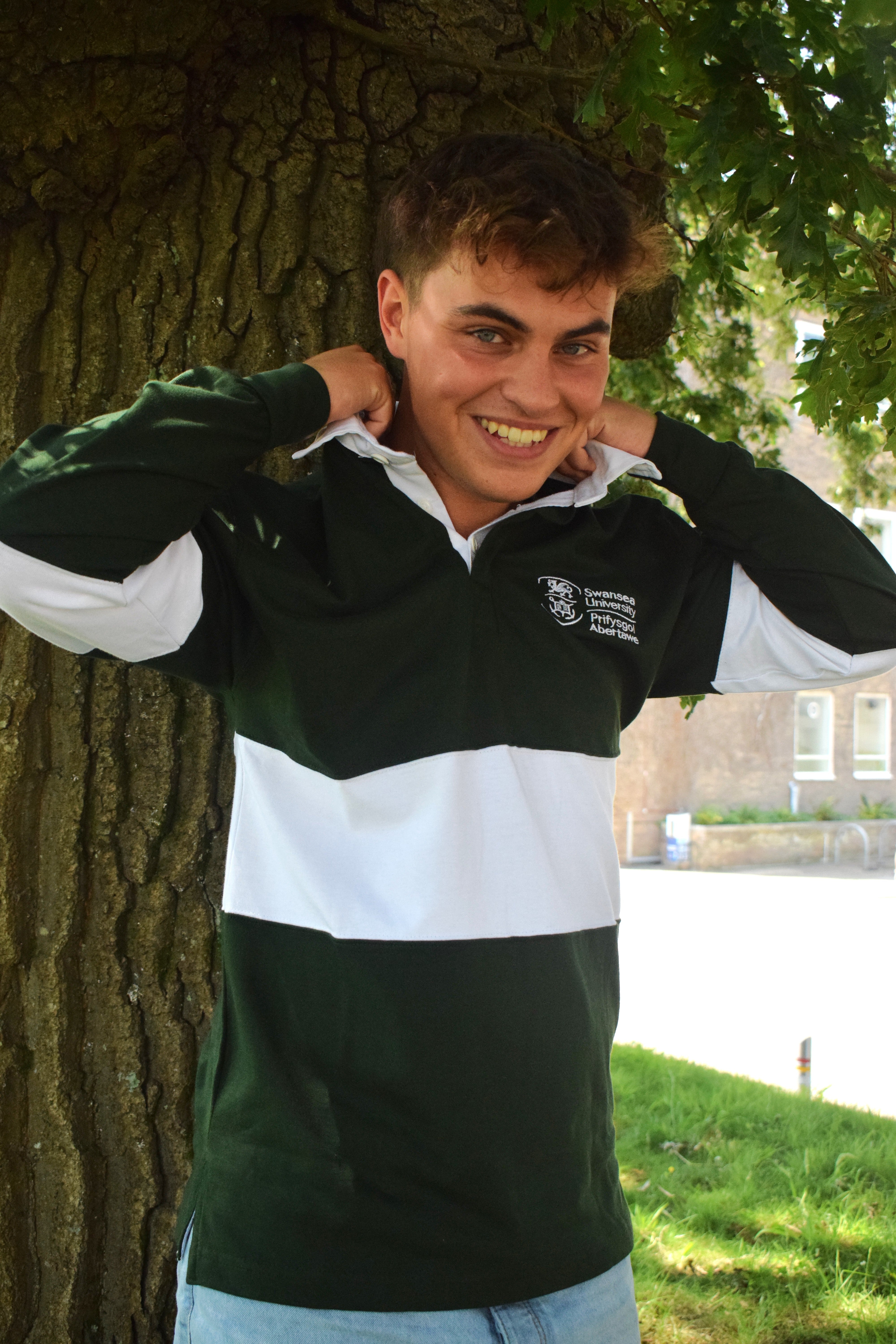Swansea University Rugby Shirt - Retro Style with Embroidered Logo
