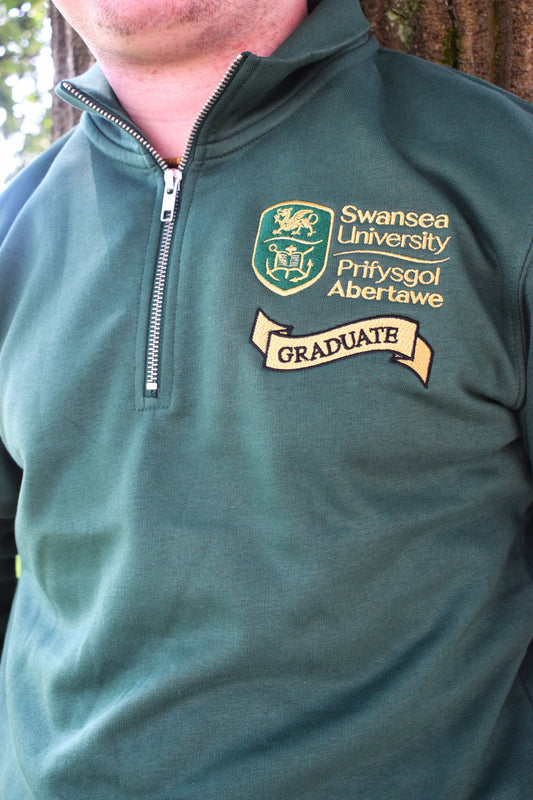 1/4 Zip Sweatshirt- Swansea University Graduate
