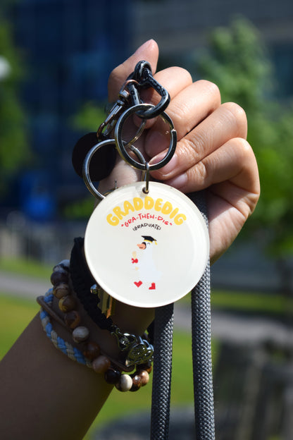 Swansea University Graduation Swan Keyring