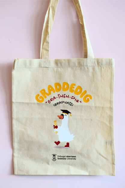 Swansea University Graduation Swan  Totebag