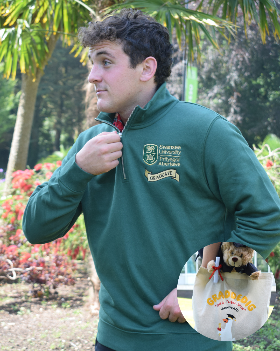 1/4 Zip Sweatshirt - Tote - Bear