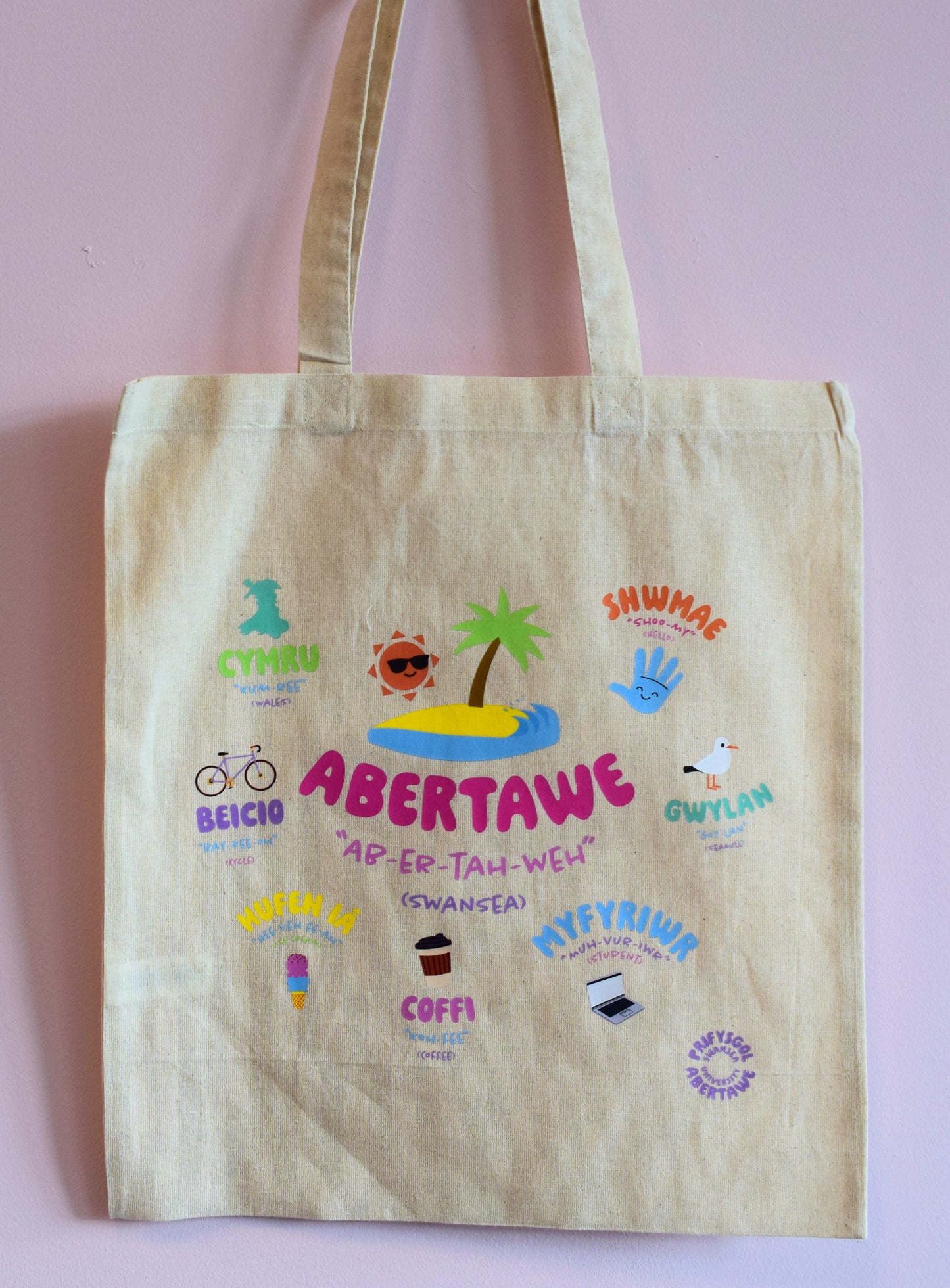 Swansea University Swan Design Totebag