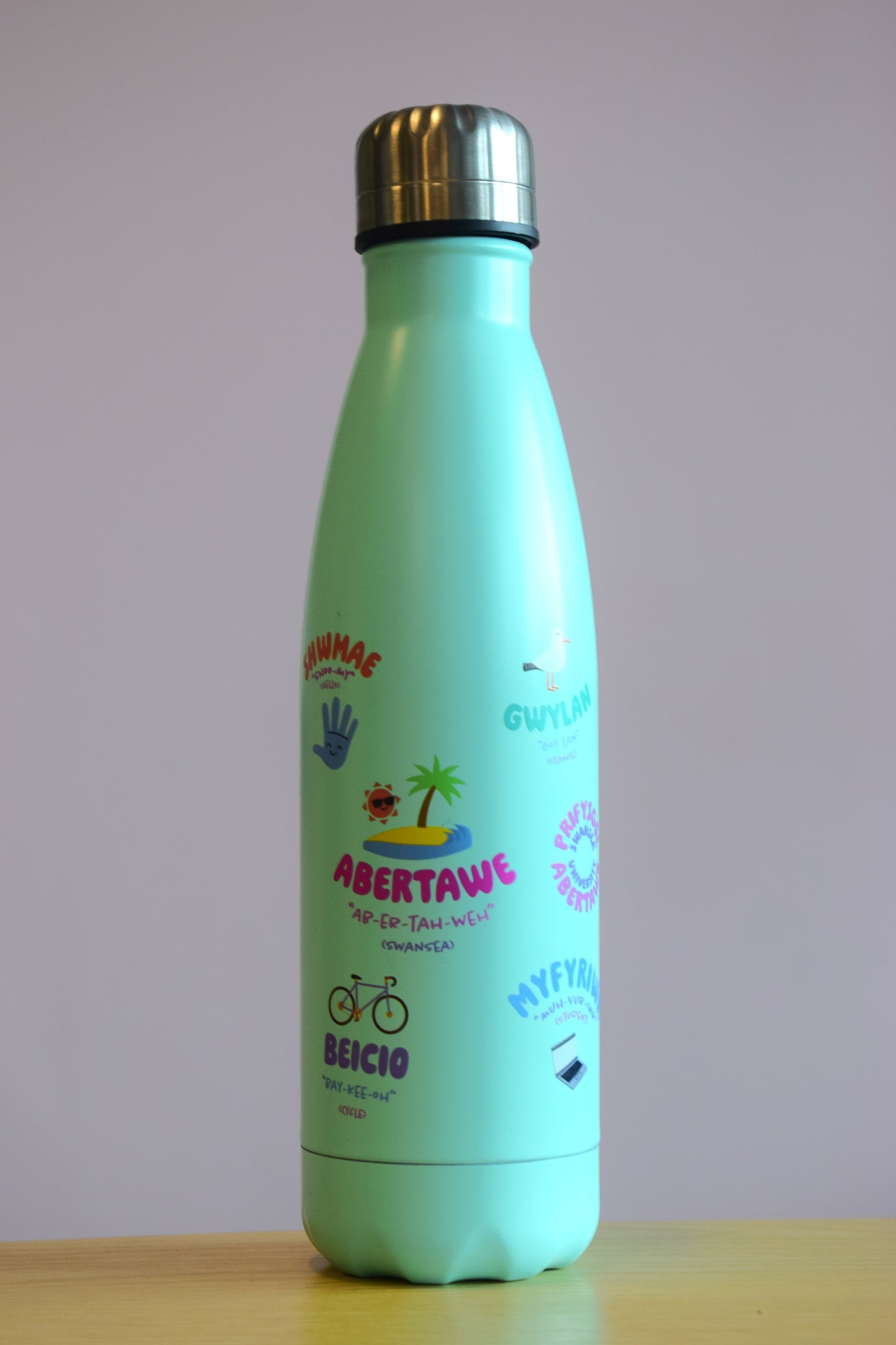 Swansea University Swan Design Water Bottle
