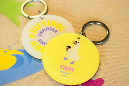 Swansea University Swan Design Keyring