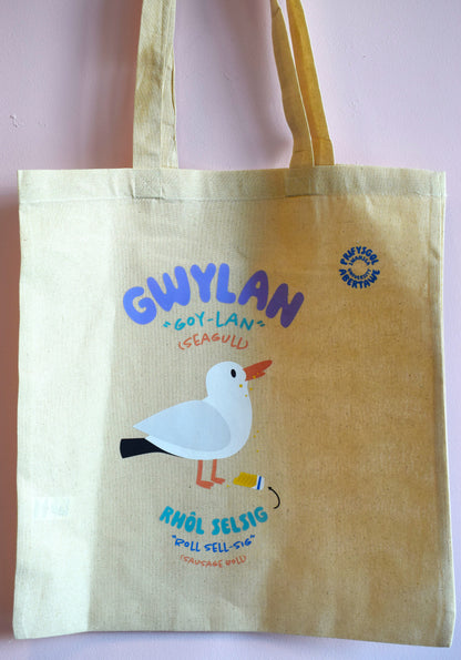 Swansea University Seagull Design Totebag