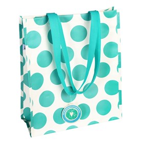 Shopping Bag Turquoise Spot